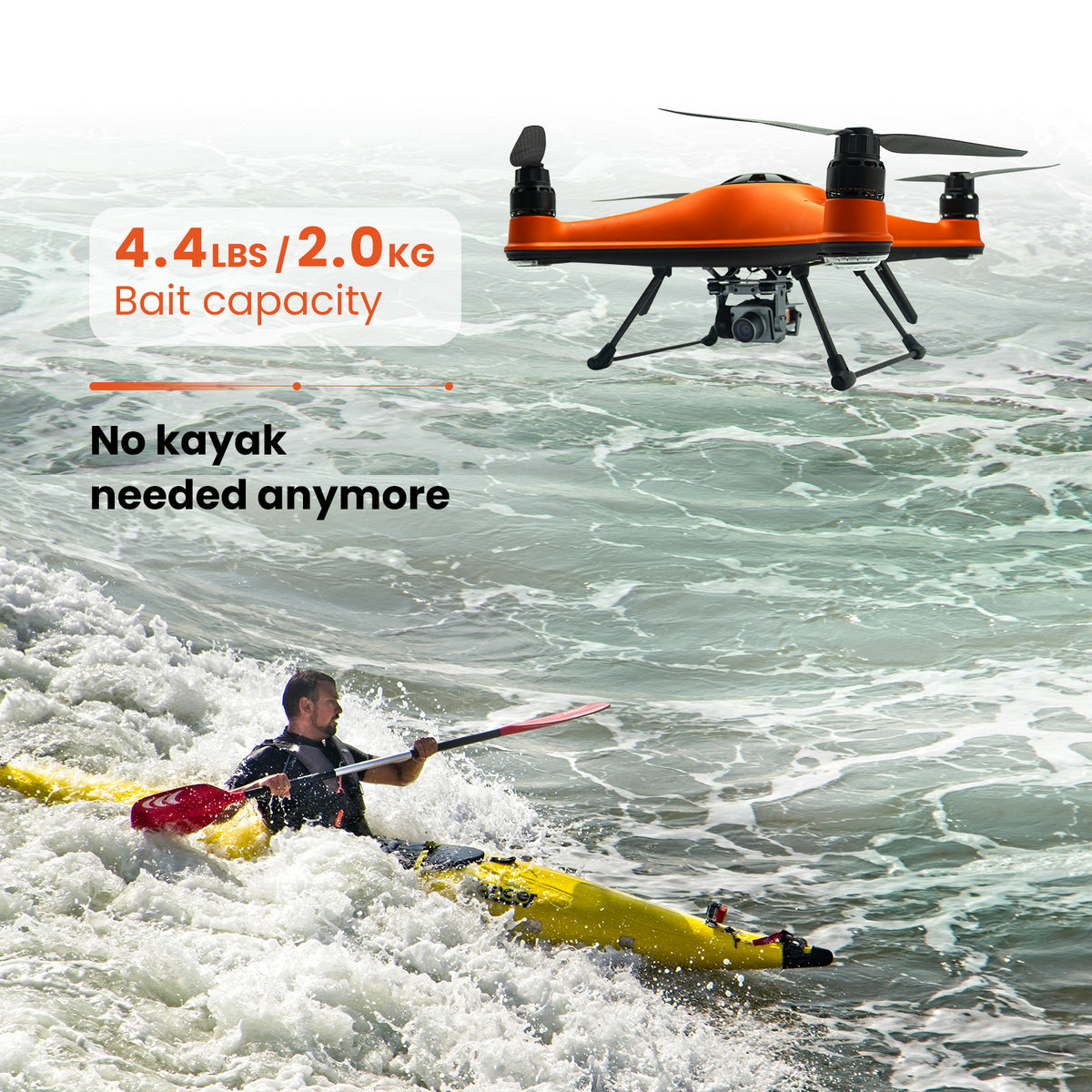 Dron de pesca impermeable SwellPro Fisherman FD3