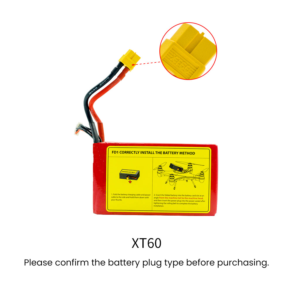 Fisherman FD1 4S LiHV 6500mAh 98.8Wh XT60 Connector Type Flight Battery - Swellpro Store