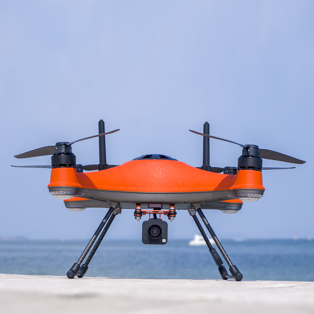 Fixed Angle Waterproof Camera be mounted on SplashDrone 4 that ready for shooting on sea.